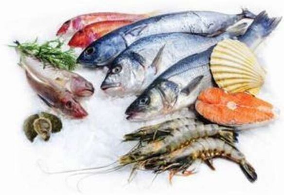 Frutos do mar para potência