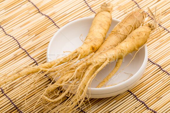 O melhor estimulante de potência é a raiz de ginseng